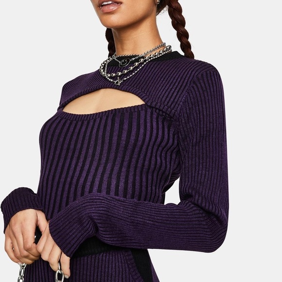 urban outfitters stripped cutout top - Picture 1 of 3